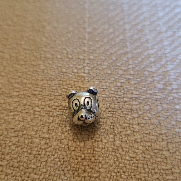 Chamilia Silver Puppy Dog Face Bead Charm - Picture 1 of 2